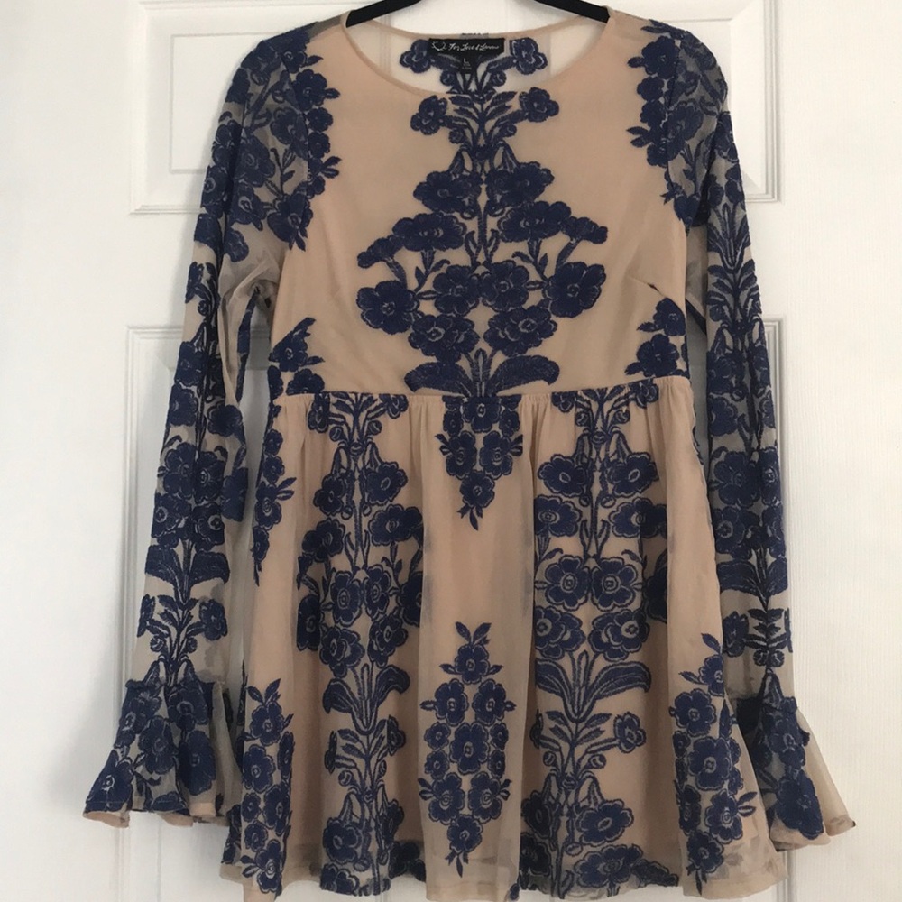 nude for love and lemons baby doll dress